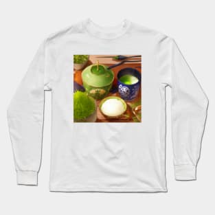 Matcha Japanese Tea Can Vintage Long Sleeve T-Shirt